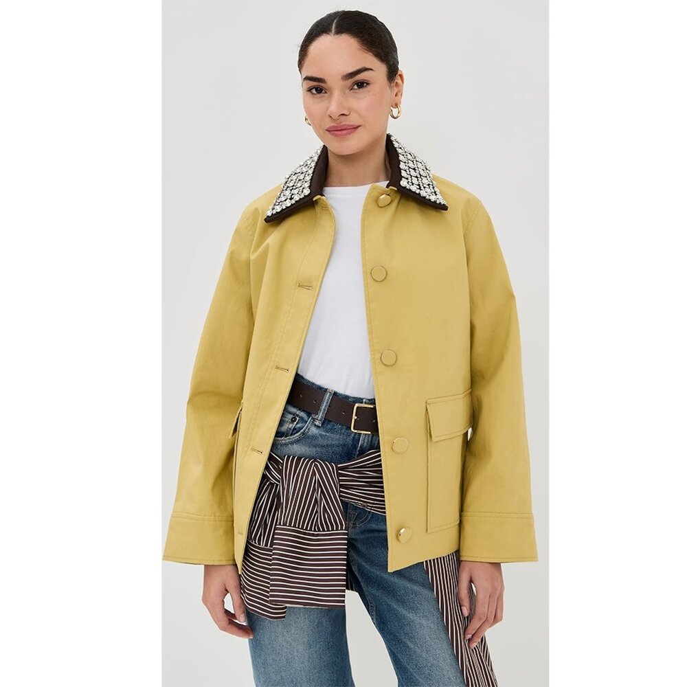 I bought a Veronica Beard yellow jacket in the wrong size, so I'm selling it now